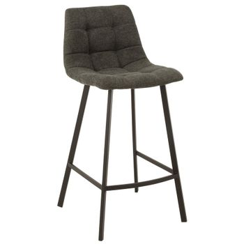 Silla De Bar De Metal Gris Oscuro Stephano L 47 Cm