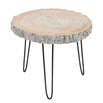 Mesa Nido De Madera Paulette Gris L 47 Cm