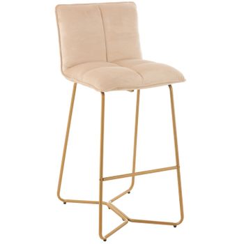 Silla De Bar De Metal Beige Biavi