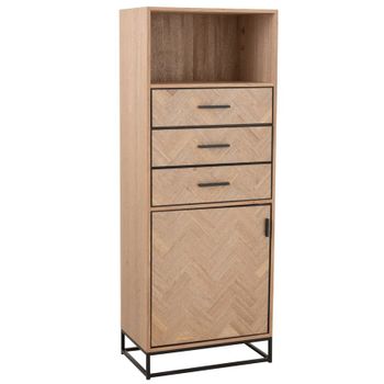 Jessica Mueble De Madera De 1 Puerta Y 3 Cajones L 60 Cm