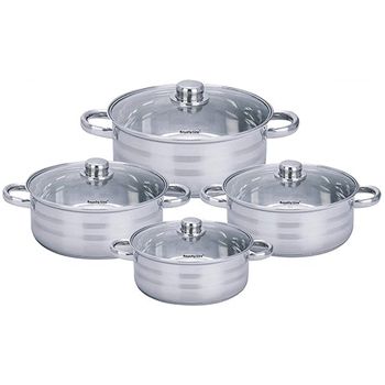 Batería De Cocina 8 Piezas Classic Silver