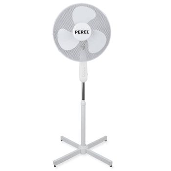 Ventilador De Pie Blanco 40 Cm Perel