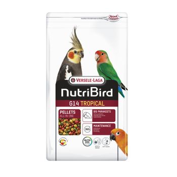 Nutribird G14 Original Alimento En Pellets Extruidos Para Periquitos Grandes, 1 Kg