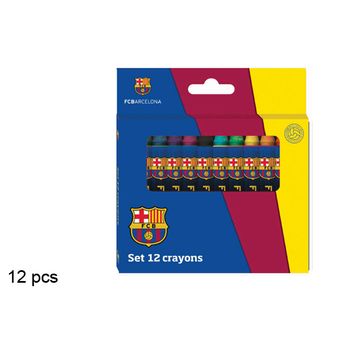 Set 12 Ceras De Colores Fc Barcelona