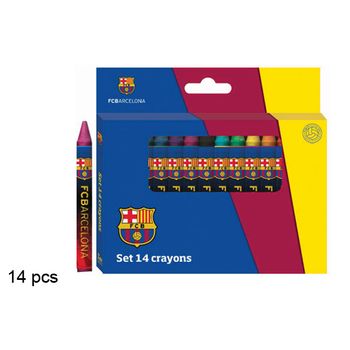 Set 14 Ceras De Colores Fc. Barcelona