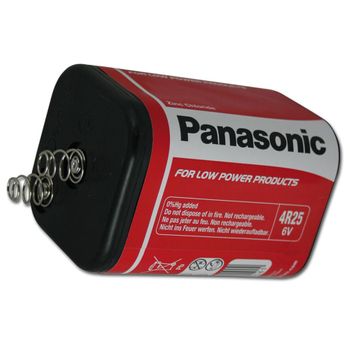 Pila 4r25 Salina 6v 7500ma Muelles Panasonic 4r25-panasonic