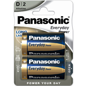 Pack De 2 Pilas Alcalinas Panasonic D Everyday-power