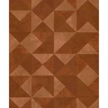 Topchic Papel De Pared Graphic Shapes Facet Naranja Metalizado Noordwand