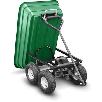 Carrito De Mano Basculante Para Jardín 300 Kg 75 L Verde Vidaxl con Ofertas  en Carrefour