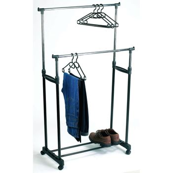 Perchero Burro Ørbæk Metal/aglomerado 144 X 100 X 35 Cm Negro Efecto Madera  [en.casa] con Ofertas en Carrefour