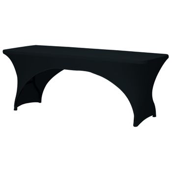 Mantel Para Mesa Rectangular Arqueado Negro Perel