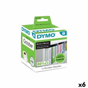 Rollo De Etiquetas Dymo 99019 59 X 190 Mm Labelwriter™ Blanco Negro (6 Unidades)