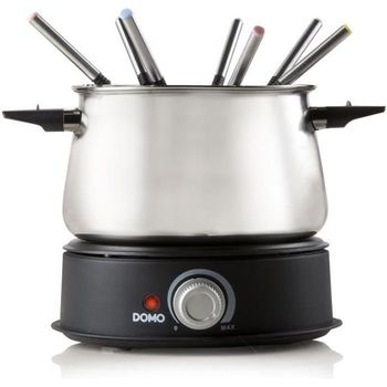 Aparato De Fondue - Negro Y Acero Inoxidable Domo Do706f