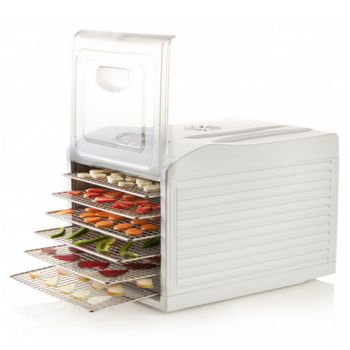 vidaXL Desidratador de alimentos com 10 bandejas, 550W, branco