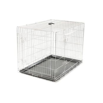 Jaula Perros Con 2 Puertas De Mdf Metal 81x58,5x66 Cm-pawhut.negro con  Ofertas en Carrefour