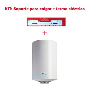 Termo Eléctrico, Regent, Regent 100 Litros + Soporte De Pared Instafix, Instalación Vertical