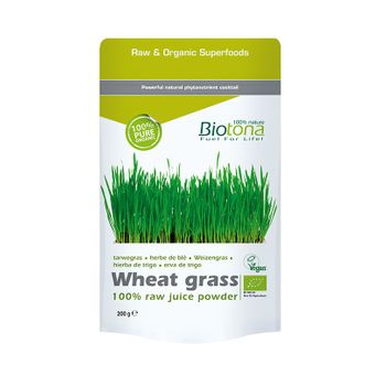 Wheat Grass/hierba De Trigo Polvo Superfood Bio 200g Biotona