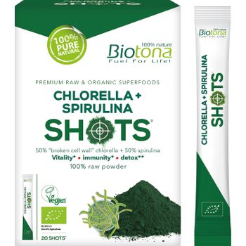 Biotona Shots Chlorella + Spirulina 20 Sticks