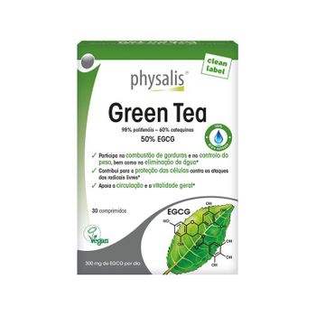 Te Verde Green Tea Vegan 30 Comprimidos Physalis