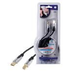 Cable Usb 2.0 A Macho - B Macho Redondo Gris Oscuro