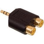 Stereo Audio Adapter 3.5 Mm Male - 2x Rca Female Black