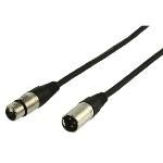 Monocable Xlr Xlr 3-pines Macho - Xlr 3-pines Hembra Negro