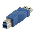 Adaptador Usb 3.0 De Usb B Macho A Usb A Hembra En Color Azul