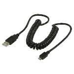 Cable En Espiral Usb 2.0  Usb A Macho - Micro-usb B Macho  De 2 M