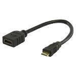 Cable Hdmi De Alta Velocidad Con Mini Conector Hdmi Ethernet De 0.20 M En Color Negro...