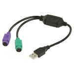 Cable Usb 2.0 A Macho - 2x Ps/2 Hembra De 0.30 M