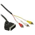 Cable Scart ? Rca Conmutable Scart Macho ? 3 Rca Macho De 2 00 M En Color Negro