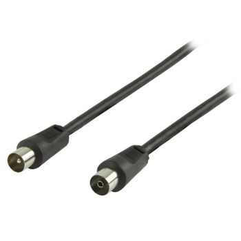 Valueline Cable De Antena Coaxial Macho - Hembra De 1 Metro En Color Negro