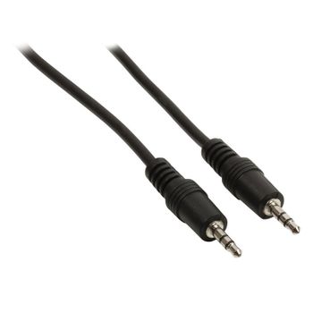 Valueline Cable De Audio Jack Estéreo De 3.5 Mm Macho - Macho, 1 Metro De Largo, Negro