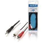 Cable Adaptador De Audio Jack Est�reo De 3.5 Mm Macho - 2 Rca Macho De 1.50 M En Colo...