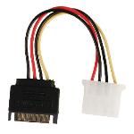 Cable Adaptador De Alimentaci�n Interna  Sata 15 Pines Macho  Molex Hembra  0 15 M Mu...