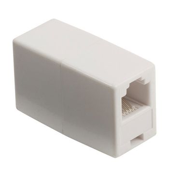 Valueline Acoplador Rj11 Hembra - Hembra Color Blanco, Para Conectar Cable Telefónico Entre Sí