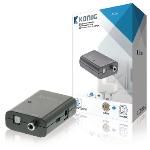 Convertidor De Audio Digital  S/pdif Hembra - Toslink Hembra  Gris Oscuro