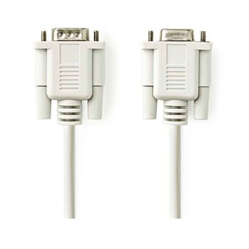 Nedis D-sub Serial Cable Macho A Hembra 2m Blanco