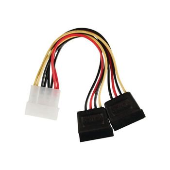 Cable De Alimentación Interno - Molex Macho - 2x Sata 15 Pines Hembra