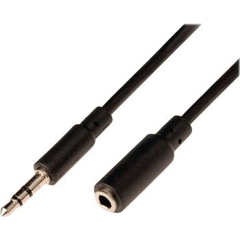 Cable De Audio Estéreo - 3.5 Mm Macho - 3.5 Mm Hembra - 3.0 M - Negro