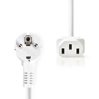 Cable De Alimentación Schuko Macho -iec-320-c13 - 2.0 M - Blanco Nedis