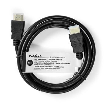 Cable Hdmi Nedis Ethernet 1.5m Negro (cvgt34001bk15)