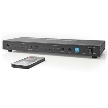 Nedis Conmutador De Matriz De Puertos 4k Hdmi 4x2 - Vmat3482at