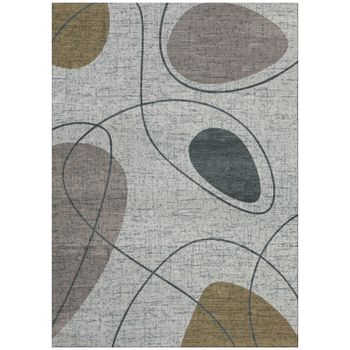 My Bubble - Alfombra De Poliéster Plegable Y Lavable Con Base Antideslizante - Lavar A Máquina A 30° - Ecológica Y Reciclable - Made In Belgium - Grey Beige - 140x200cm