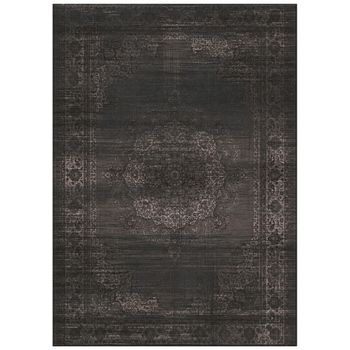 Khayyam Me Dijo - Alfombra De Poliéster Plegable Y Lavable Con Base Antideslizante - Lavar A Máquina A 30° - Ecológica Y Reciclable - Made In Belgium - Nero Gondola - 170x240cm