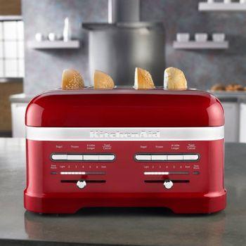 Tostadora Kitchenaid 4 Ranuras Dobles Color Rojo 5kmt4205eca