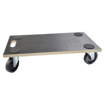 Plataforma Con Ruedas Para Muebles Madera Negro 300 Kg Practo Home