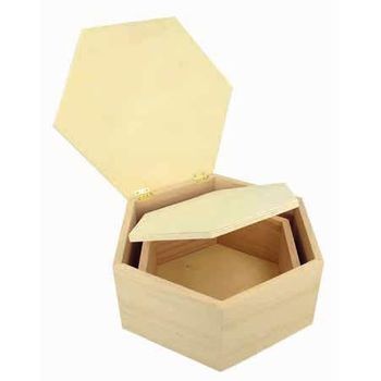 2 Cajas Hexagonales Para Decorar