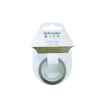 Masking Tape Dorado Claro Con Brillo