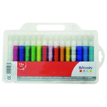 Set 15 Tubos De Pegamento Con Brillo 10 Ml